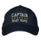 Nautical Captain Your Boat Name Cap Bl