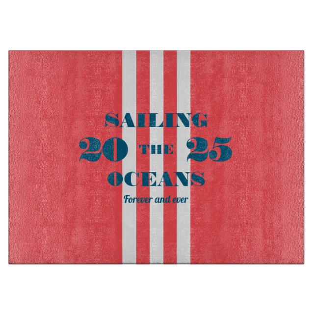 Nautical Celebration Cutting Board (Front)
