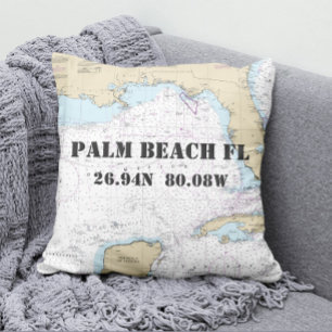 Nautical Chart Latitude Longitude Gulf of Mexico Cushion