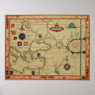 Nautical Chart of Portuguese Cartographer 1570