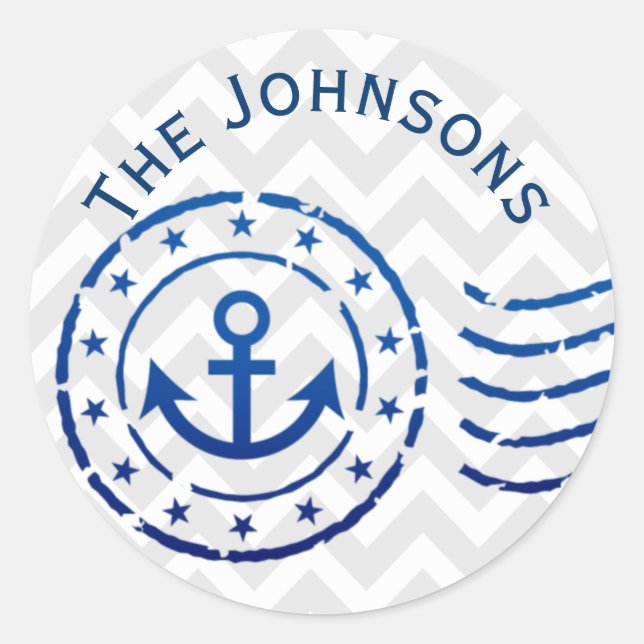 Nautical Chevron & Anchor Seal (Front)