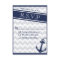 Nautical chevron navy blue RSVP invitation