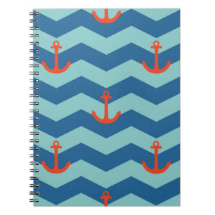 Nautical Chevron Pattern Notebook