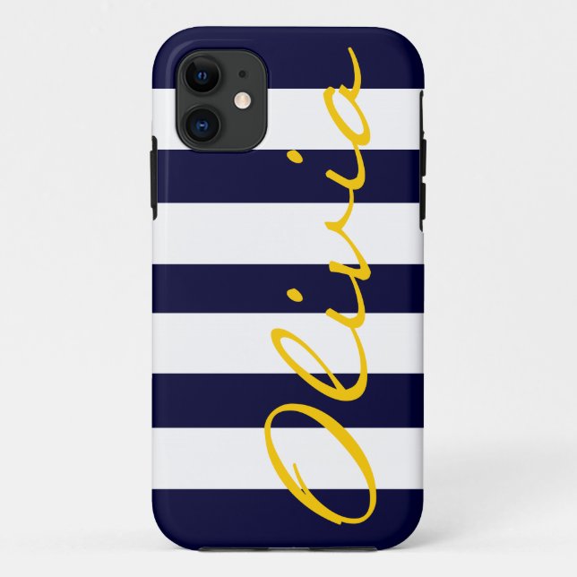 Nautical Chic Striped iPhone 5 Case (Back)