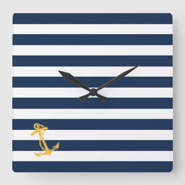 Nautical Chic Wall Clock (Front)