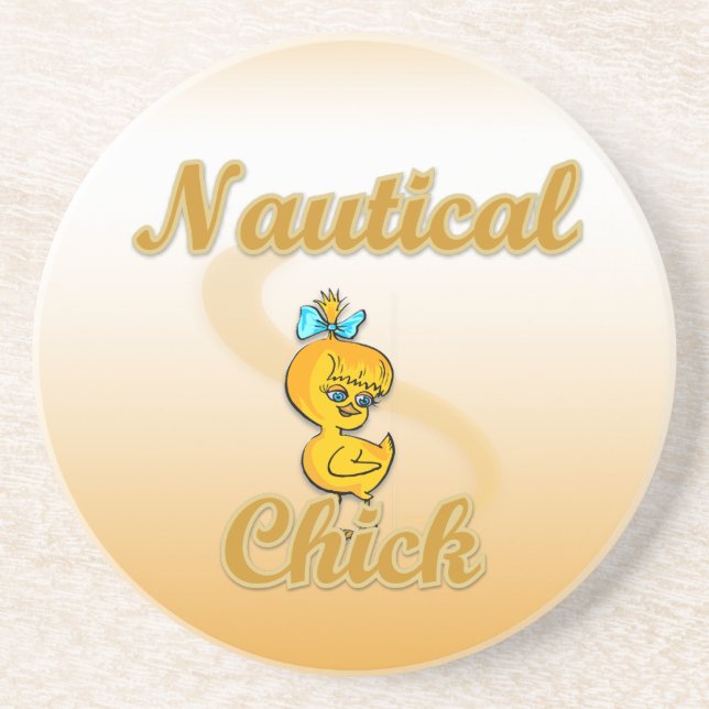 Nautical Chick Coaster (Front)
