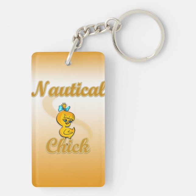 Nautical Chick Key Ring (Back)