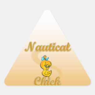Nautical Chick Triangle Sticker