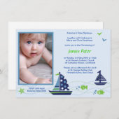 Nautical Christening Invitations (Front/Back)