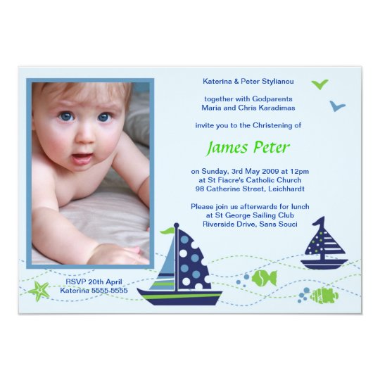 Nautical Christening Invitations | Zazzle.com.au