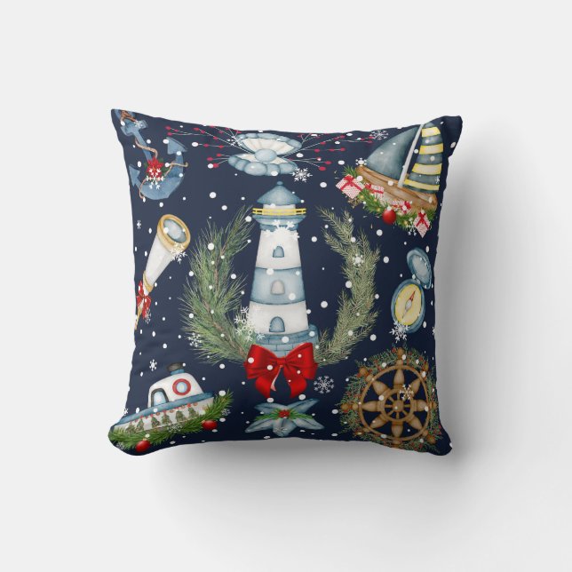 Nautical Christmas Cushion (Front)