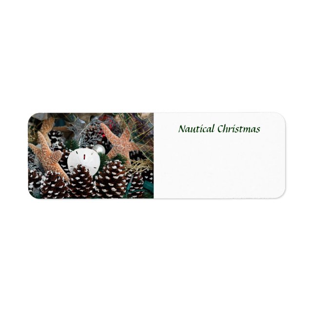 Nautical Christmas Decorations Return Address Label (Front)