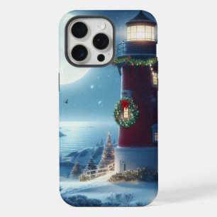 Nautical Christmas lighthouse iPhone 15 Pro Max Case