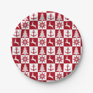 Nautical Christmas Paper Plate
