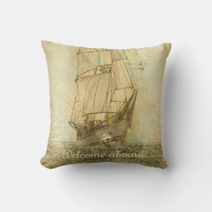Nautical Classic Ship (Neutral) Cushion