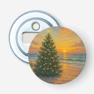 Nautical/Coastal Christmas tree beach Bottle Opener