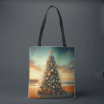Nautical/Coastal/Christmas tree beach Tote Bag<br><div class="desc">escape</div>