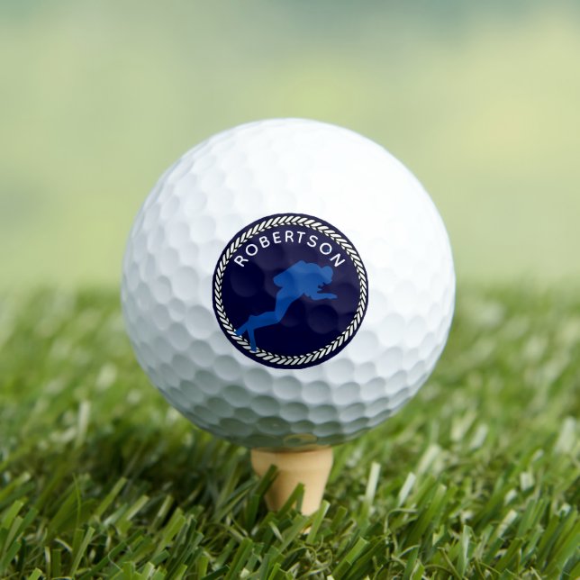 Nautical Coastal Monogram Scuba Diver Golf Balls (Insitu Tee)