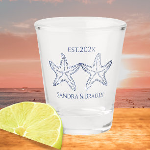Nautical coastal wedding favor Starfish Shot Glass
