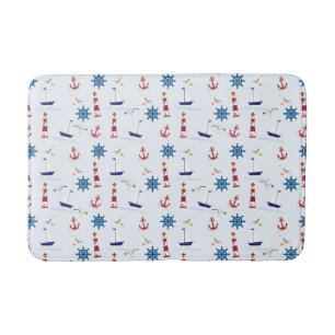 Nautical Collage Bath Mat