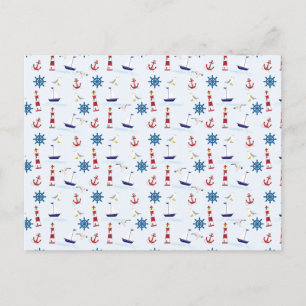 Nautical Collage Postcard
