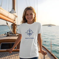 Nautical Compass Anchor Your Boat or Name White