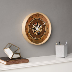 Nautical Compass Clock
