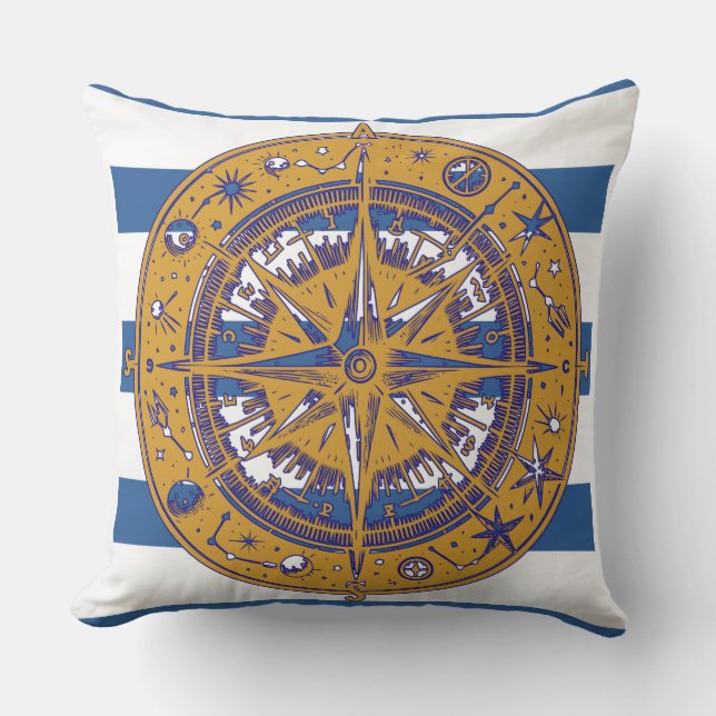 Nautical Compass  Cushion (Front)
