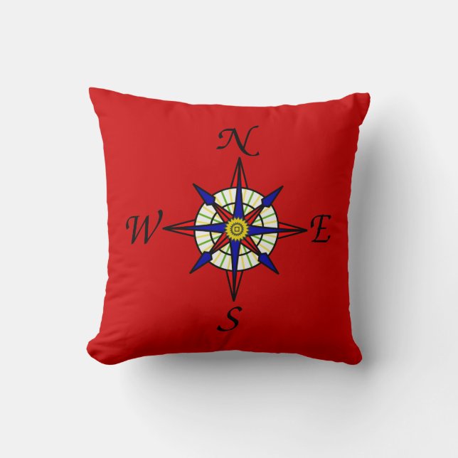 Nautical Compass Cushion (Front)