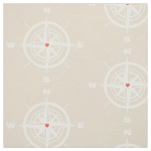 Nautical compass fabric