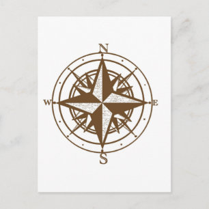 Nautical Compass Postcard