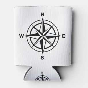 Nautical Compass Rose Can Cooler