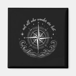 Nautical compass rose design with inspirational magnet