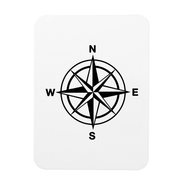 Nautical Compass Rose Magnet (Vertical)