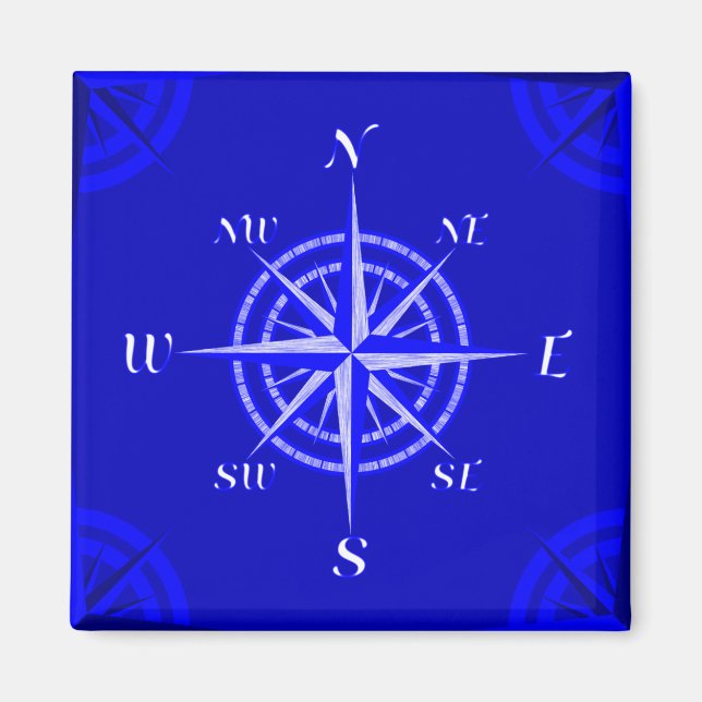 Nautical Compass Rose Magnet (Front)