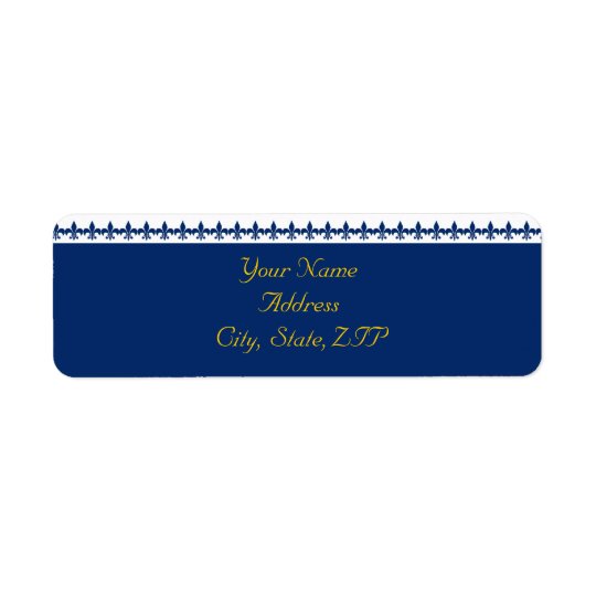 Nautical Compass Rose Navy Yellow Return Address Return Address Label