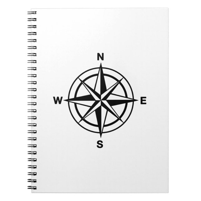 Nautical Compass Rose Notebook (Front)