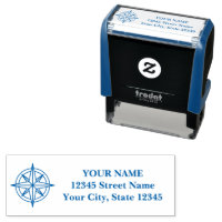 Nautical compass star custom return address