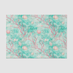 Nautical Coral Starfish Pattern Tissue Paper