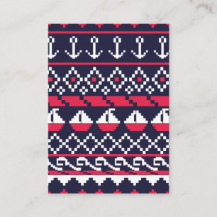 Nautical Cross stitch Business Card