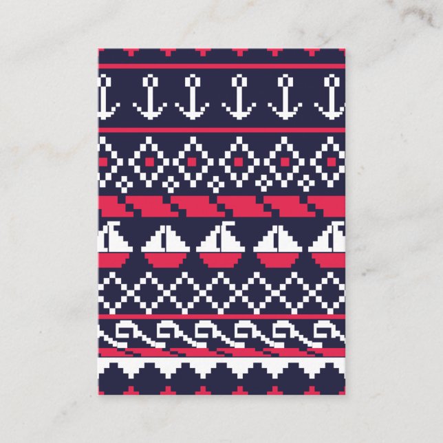 Nautical Cross stitch Business Card (Front)
