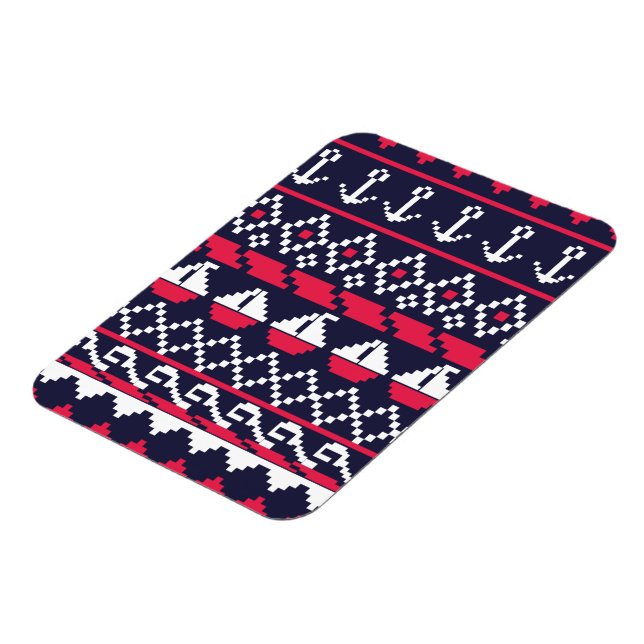 Nautical Cross stitch Magnet (Left Side)