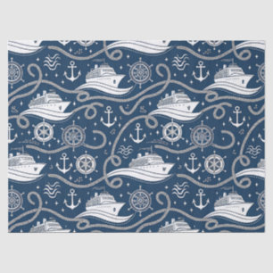 Nautical Cruise Seamless Pattern Tissue Paper
