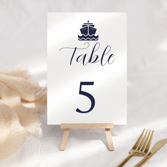 Nautical Cruise Ship Boat wedding  Table Number (Creator Uploaded)