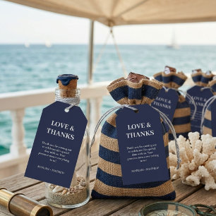 Nautical Cruise Ship Boat wedding Thank You Gift Tags