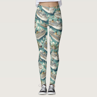 Nautical Cruise Ship Leggings