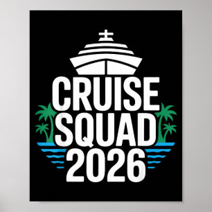 Nautical Cruise Squad 2026 Funny Matching Family Poster