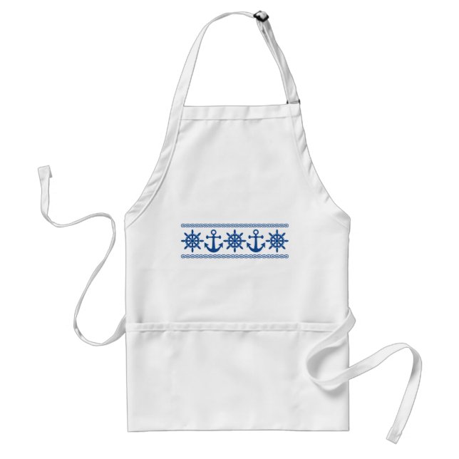 Nautical custom apron - choose style & colour (Front)