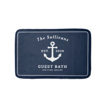 Nautical Custom Navy Blue Anchor Monogram