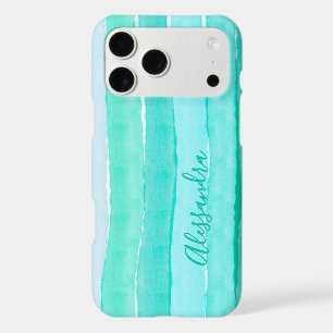 Nautical Custom Pastel Vertical Stripes Watercolor